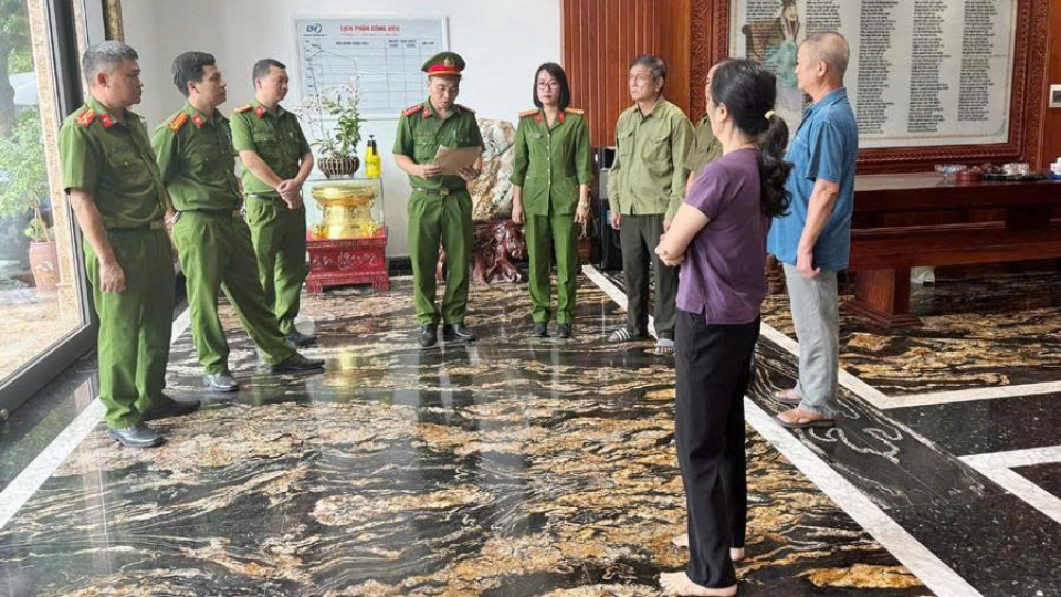 Công an tỉnh Thanh Hoá khám xét nơi ở của Bùi Quốc Ý